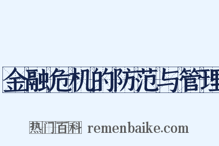 金融危机的防范与管理是什么意思的图片